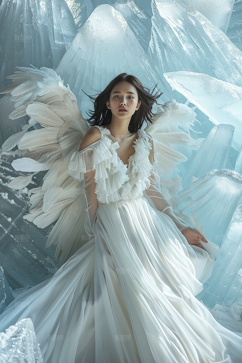 天使女神美女纯洁摄影图