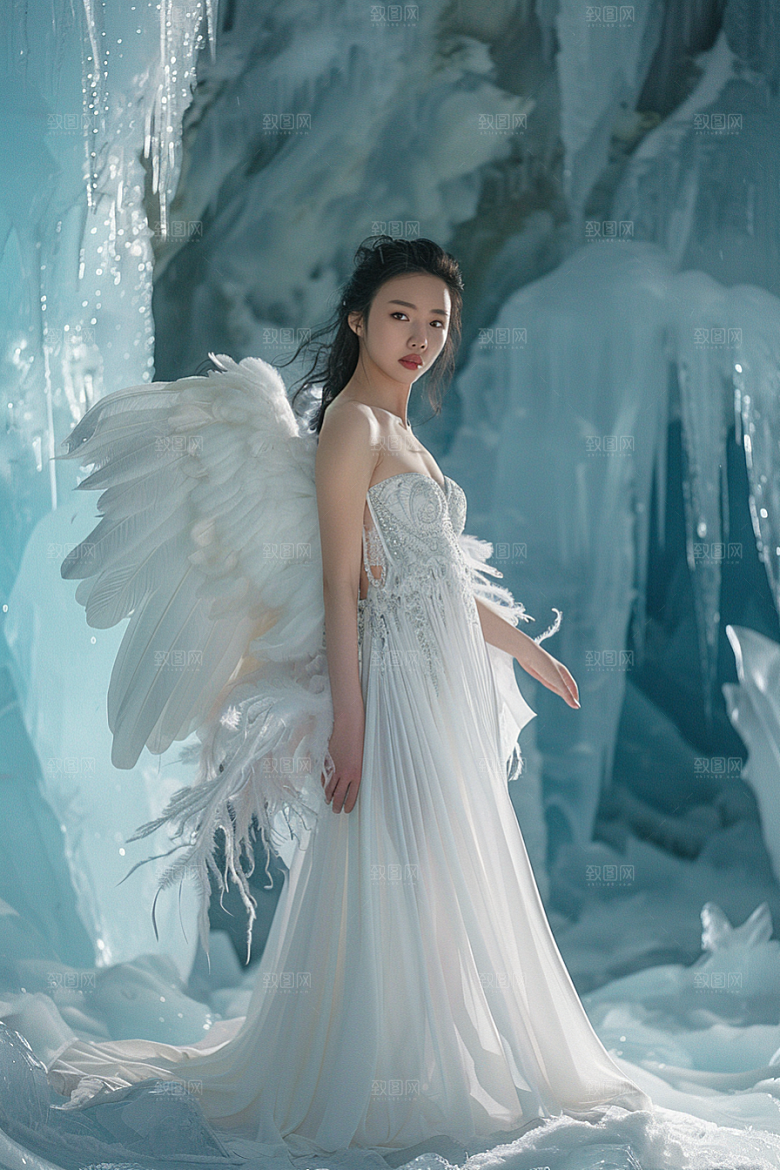 天使女神清新梦幻摄影图