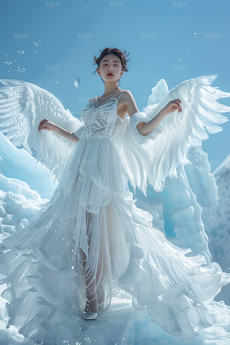 天使女神写真肖像摄影图