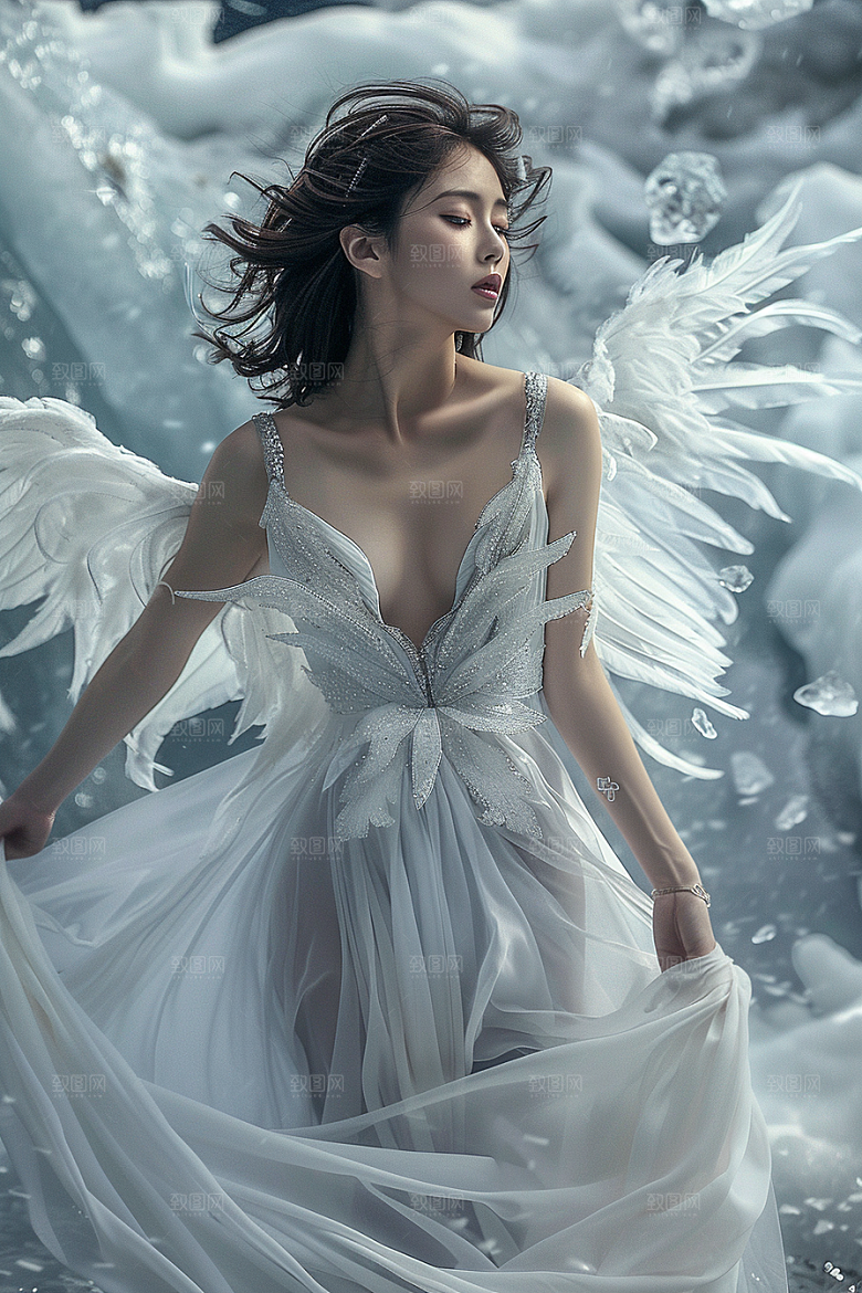 天使女神纯洁唯美摄影图