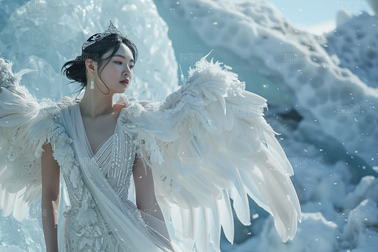 天使女神人物清新摄影图