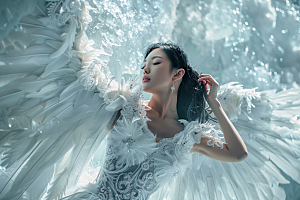 天使女神仙女纯洁摄影图