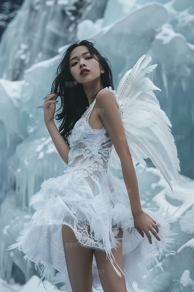 天使女神人物美女摄影图