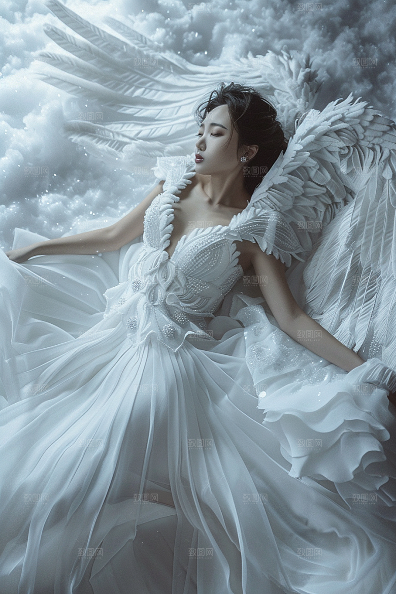 天使女神清新人物摄影图