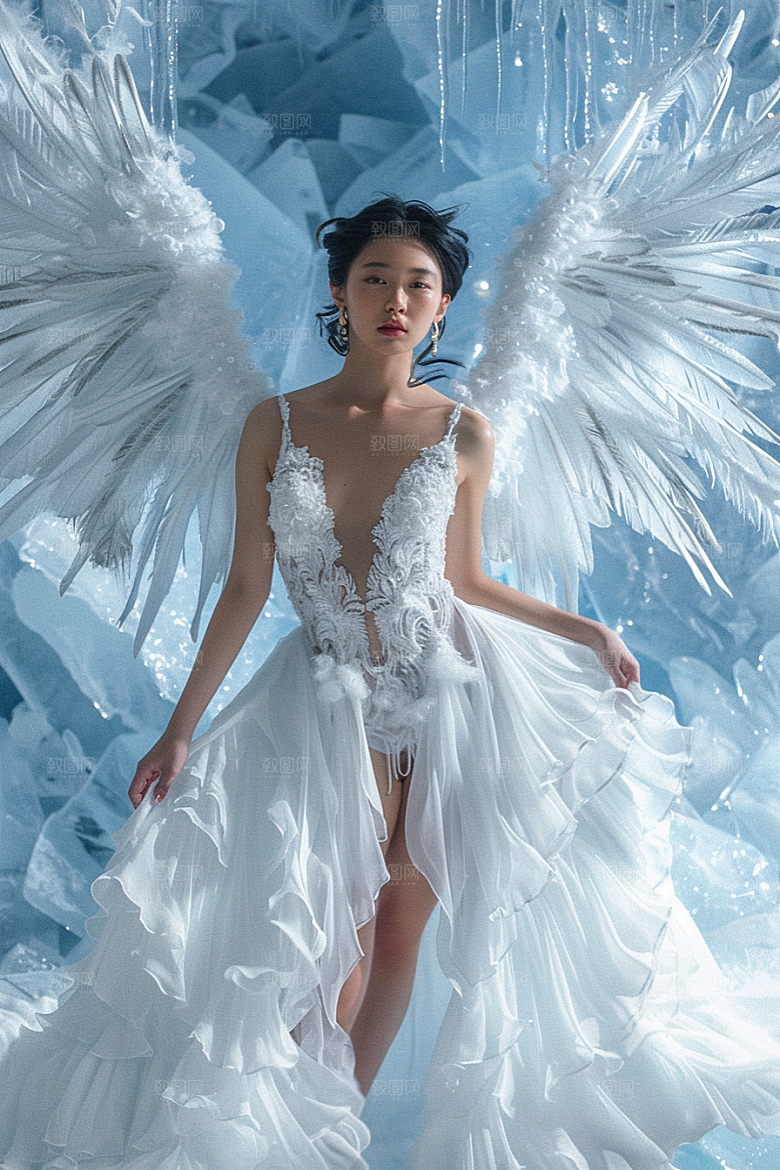 天使女神肖像美女摄影图