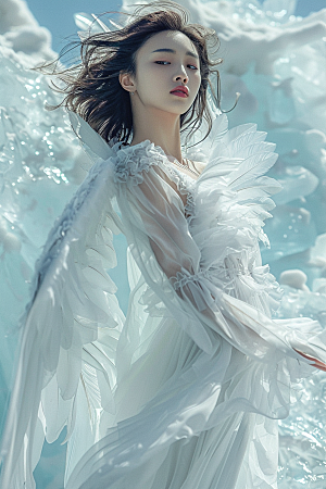 天使女神纯洁梦幻摄影图