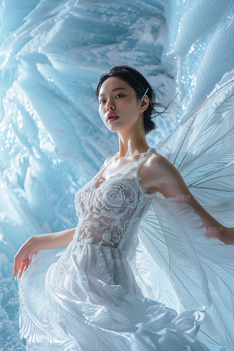 天使女神肖像美女摄影图