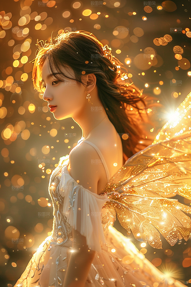 天使女神清新高清摄影图