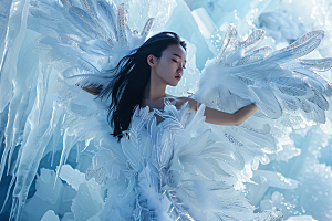 天使女神人物美女摄影图