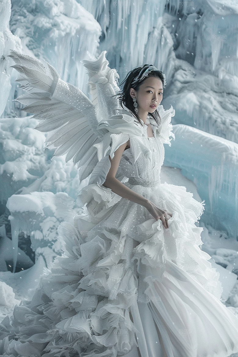 天使女神人物写真摄影图