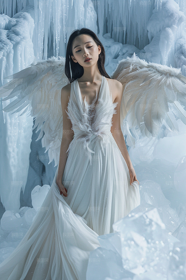 天使女神人物写真摄影图