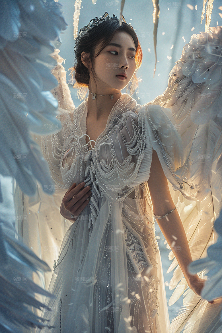 天使女神清新仙女摄影图