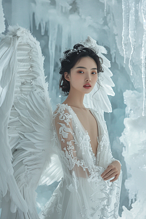 天使女神写真纯洁摄影图