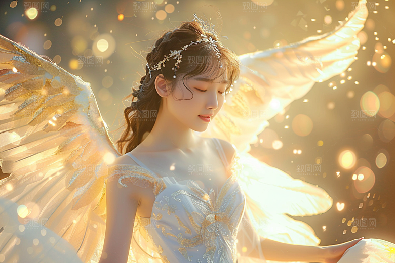 天使女神清新仙女摄影图