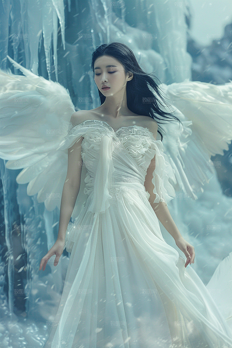 天使女神梦幻纯洁摄影图