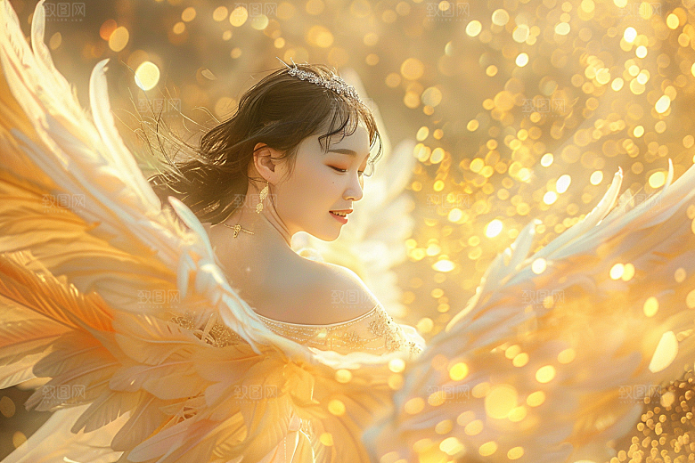 天使女神美女唯美摄影图