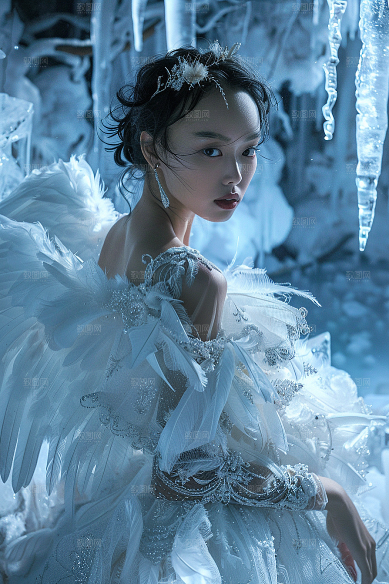 天使女神人物写真摄影图