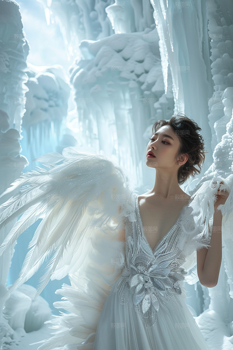 天使女神美女唯美摄影图