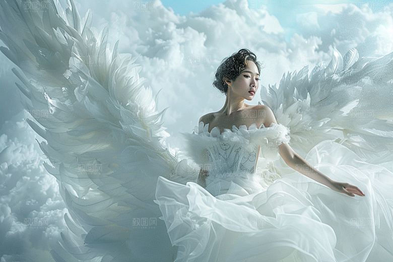天使女神梦幻人物摄影图