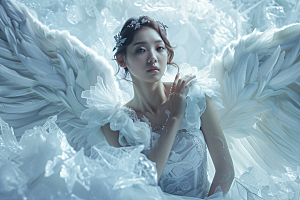 天使女神高清美女摄影图