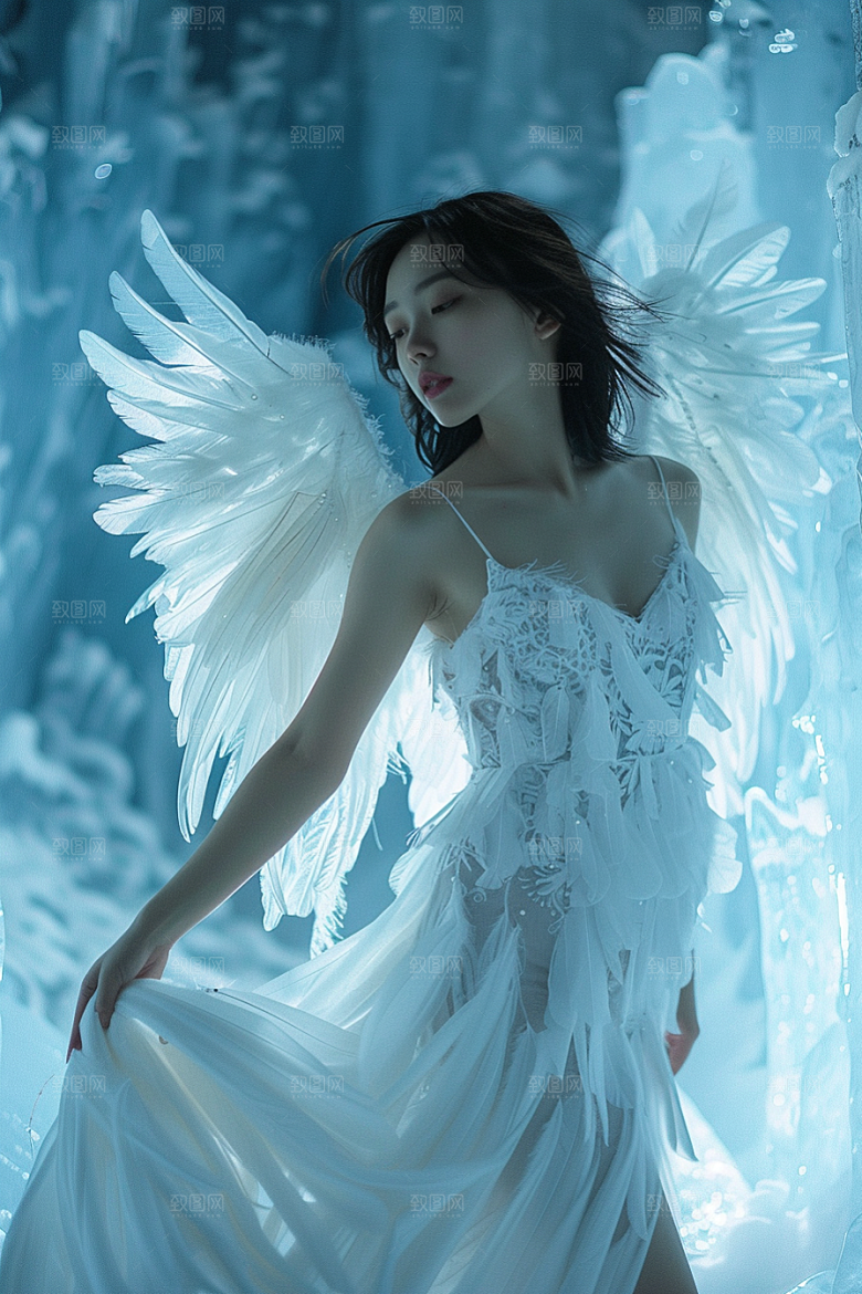 天使女神肖像美女摄影图