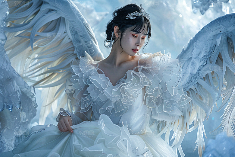 天使女神美女唯美摄影图