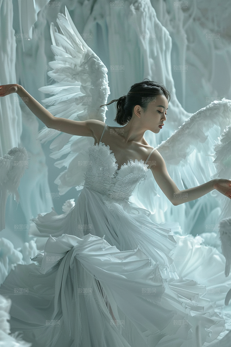 天使女神唯美人物摄影图