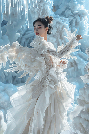 天使女神清新美女摄影图