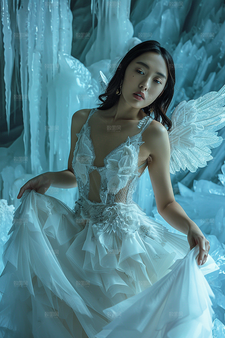 天使女神人物写真摄影图