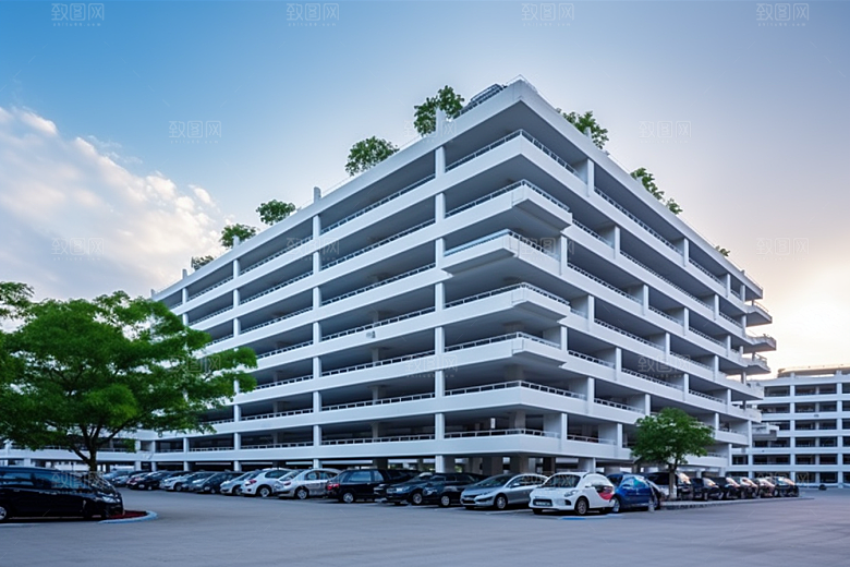 停车场秩序感高清素材