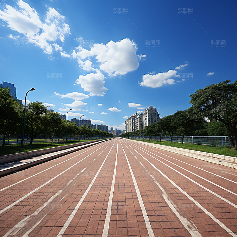 健身步道高清跑道摄影图