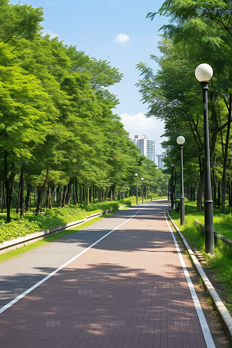 健身步道市民活动场所全民健身摄影图