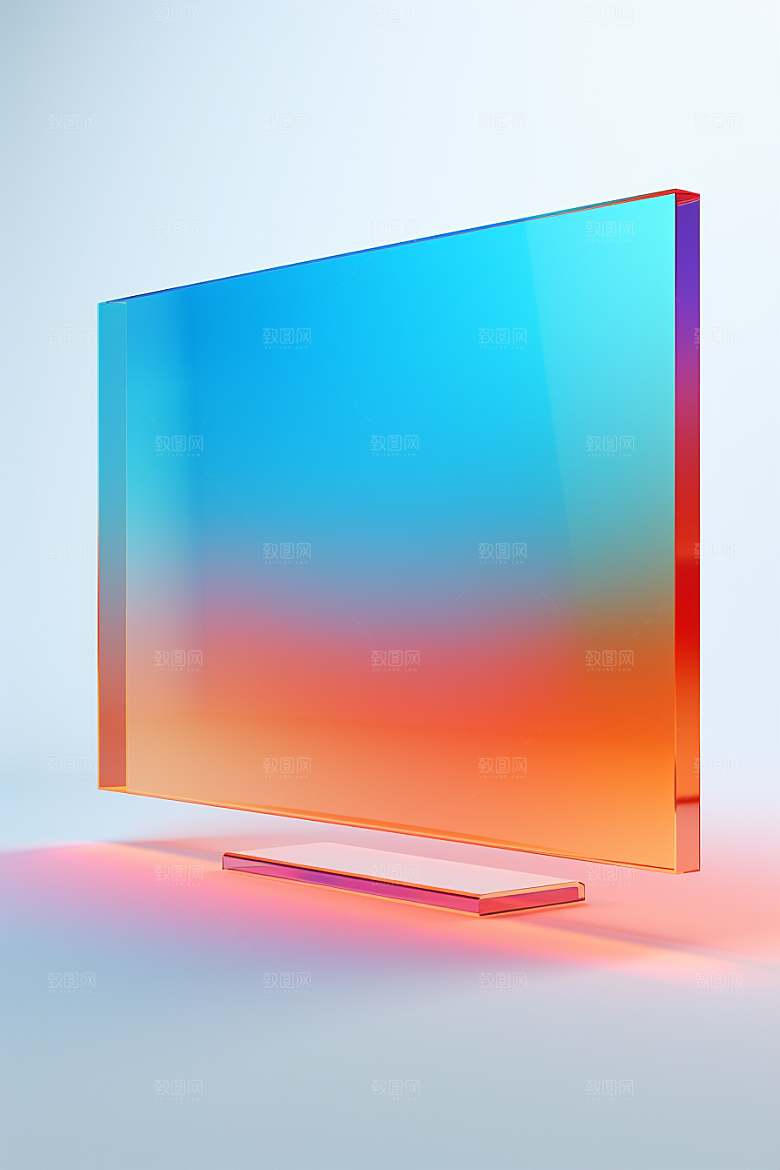 透明电子产品炫彩3D模型