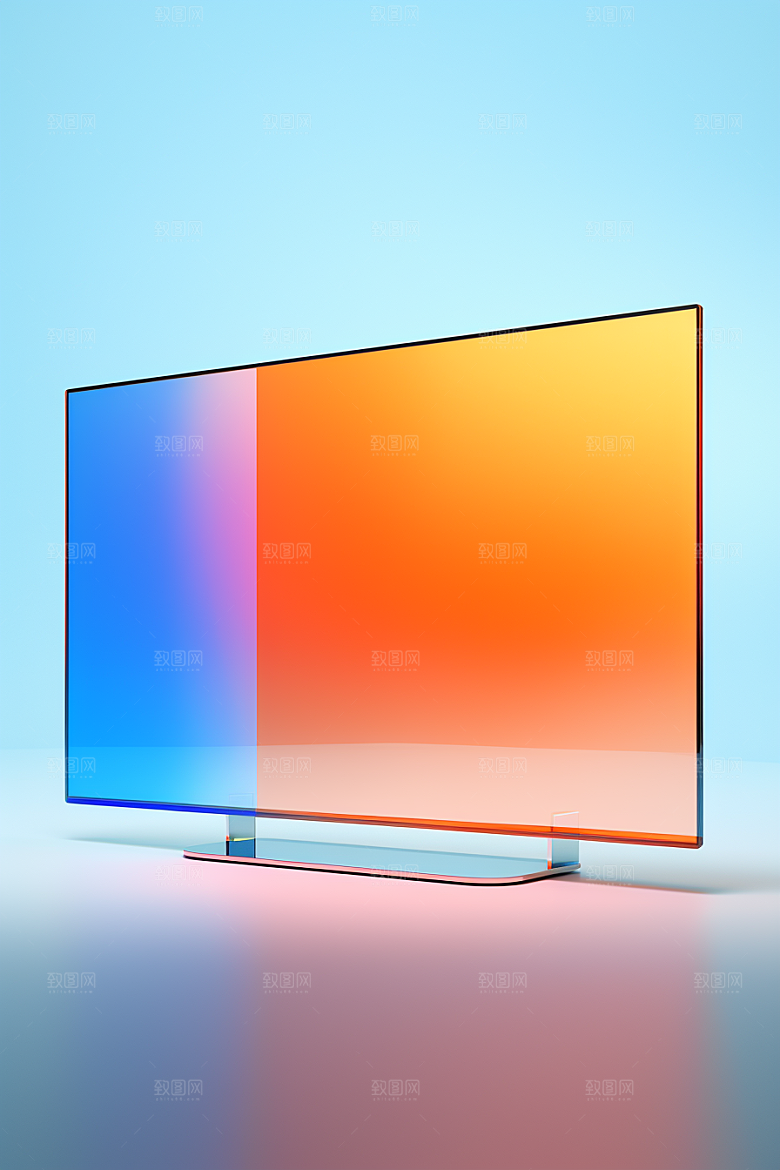 透明电子产品光泽潮流模型