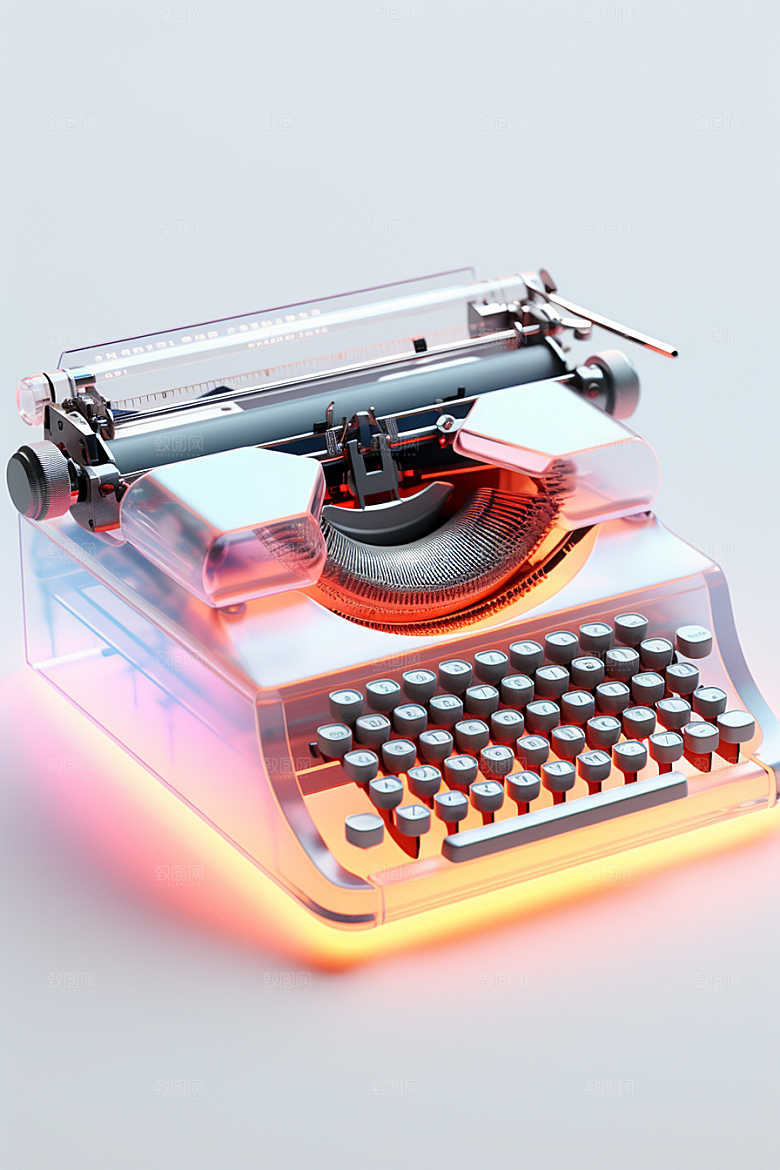 透明电子产品3D光效模型