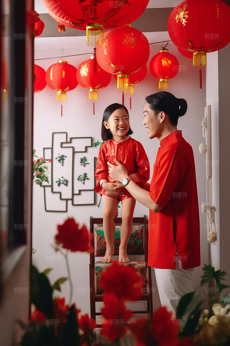 年夜饭喜庆亲情摄影图
