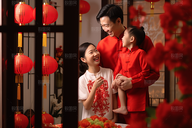 年夜饭春节大年三十摄影图