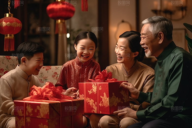 年夜饭春节高清摄影图