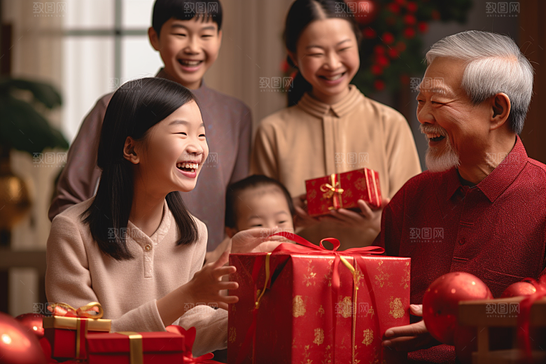 年夜饭快乐新年摄影图