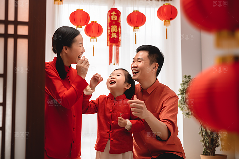 年夜饭大年三十亲情摄影图