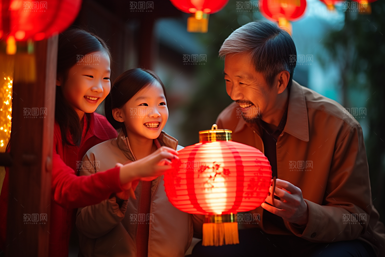 年夜饭亲情春节摄影图