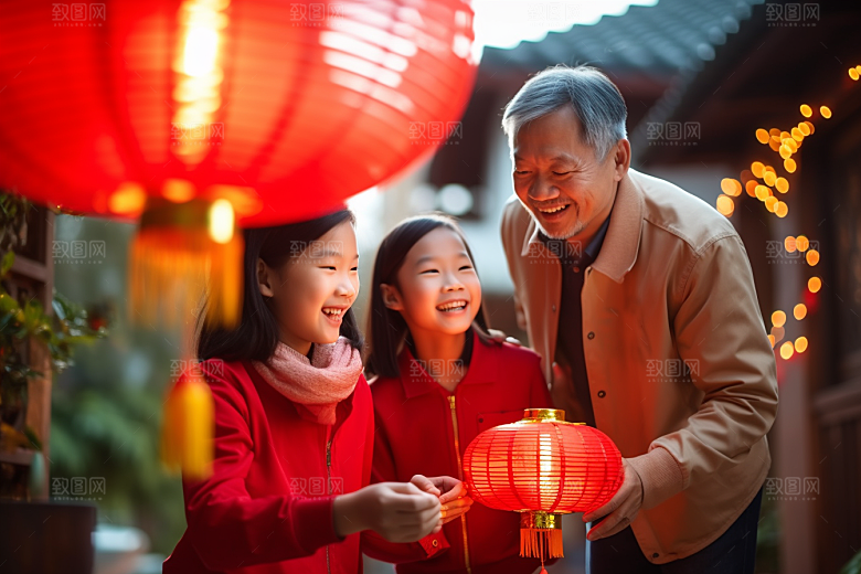 年夜饭喜庆阖家幸福摄影图