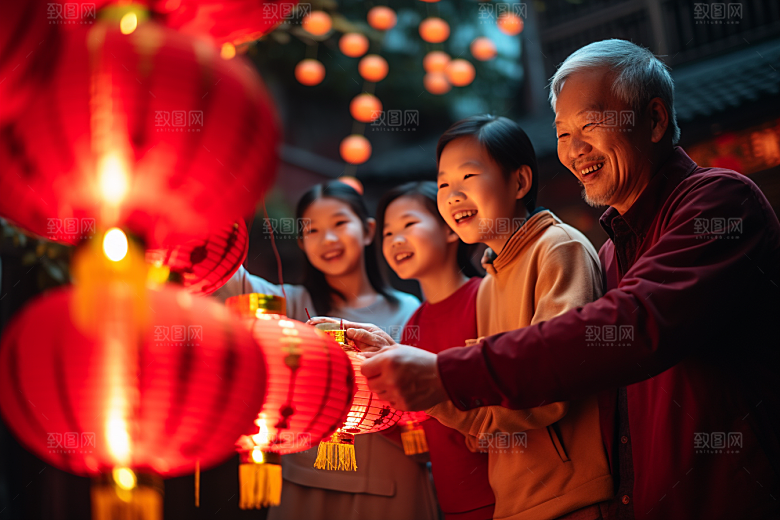 年夜饭大年三十春节摄影图