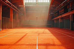 网球场健身运动素材