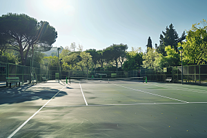网球场运动场室外素材