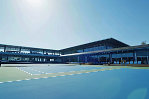 网球场室外阳光素材