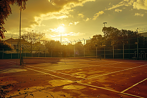 网球场健康活力素材