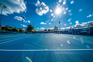 网球场体育阳光素材
