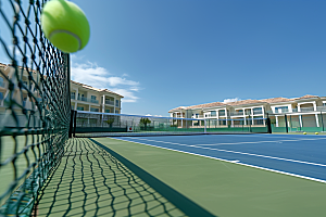 网球场体育健康素材