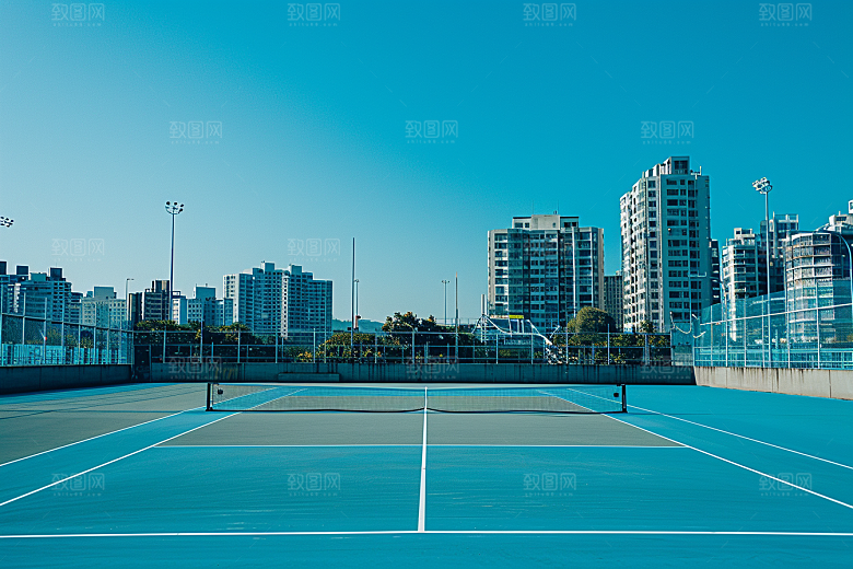 网球场室外体育素材